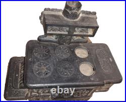 J&E STEVENS 1895 Rival Cast Iron Stove Salesmans Sample Store Display Miniature