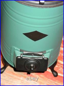 Jemco Antique Salesman Sample Heating Stove Tin Cast Iron + Stovepipe & Damper