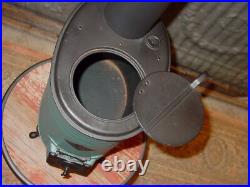 Jemco Antique Salesman Sample Heating Stove Tin Cast Iron + Stovepipe & Damper