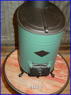 Jemco Antique Salesman Sample Heating Stove Tin Cast Iron + Stovepipe & Damper