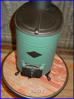Jemco Antique Salesman Sample Heating Stove Tin Cast Iron + Stovepipe & Damper