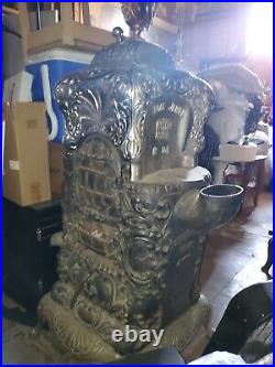 Jewel Antique Parlor Cast Iron Wood Stove Heater Pot Belly