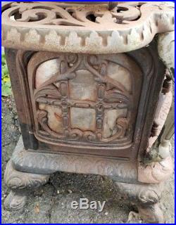 Jewel Stove Antique Vintage Ornate Victorian Cast Iron Parlor Gas Propane #748