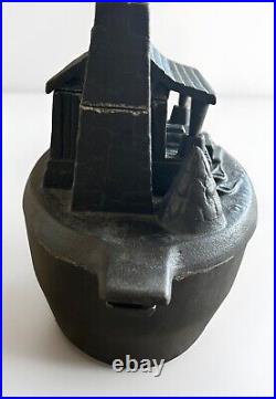 John Wright Cast Iron Log Cabin Wood Stove Steamer Humidifier -Heavy Quality