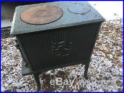 Jotul 602 Wood Burning Stove Made In Norway Green Enameled Cast Iron