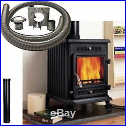 Joule 5 kW Multi Fuel Wood Burning Stove Fire With 6 Metre Installation Kit