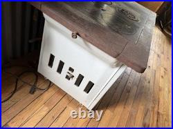 Kalamazoo Antique Wood Burning Cooking Stove Cast Iron Enamel White Baking Oven
