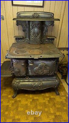 Kernan Cast Iron Antique Wood Stove made in Syracuse, NY early 1900's