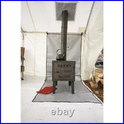 LARGE Wood Burning Stove Outdoor Camping Cast Iron Steel Fire-Box Heat