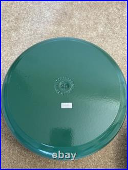 LE CREUSET France Hunters Green 7 QT Enameled Cast Iron Round Dutch Oven 28