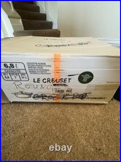 LE CREUSET France Hunters Green 7 QT Enameled Cast Iron Round Dutch Oven 28