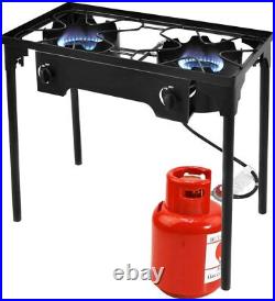 LUARANE Outdoor Stove High Pressure Double Burner Propane, Portable Gas 2 Bur LUARANE Outdoor Stove High Pressure Double Burner Propane, Portable Gas 2 Bur