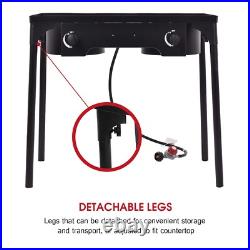 LUARANE Outdoor Stove High Pressure Double Burner Propane, Portable Gas 2 Bur LUARANE Outdoor Stove High Pressure Double Burner Propane, Portable Gas 2 Bur