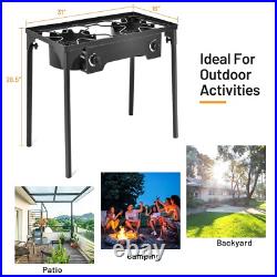 LUARANE Outdoor Stove High Pressure Double Burner Propane, Portable Gas 2 Bur LUARANE Outdoor Stove High Pressure Double Burner Propane, Portable Gas 2 Bur