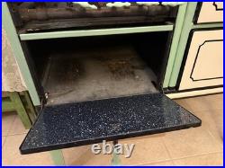 L&H Mayfair Antique Vintage Freestanding Stove 4 Burners 2 Ovens Cream Green