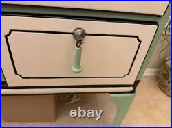 L&H Mayfair Antique Vintage Freestanding Stove 4 Burners 2 Ovens Cream Green