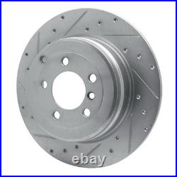 Land Rover Range Rover 03-05 Brake Rotor Zinc Premium Drilled & Slotted Rear