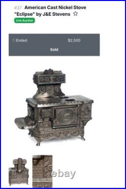 Late 19th-century cast iron salesman sample stove marked Eclipse Late 19th-century cast iron salesman sample stove marked Eclipse