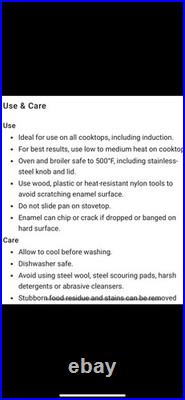 LeCreuset NEW5.5QtSignature Round Dutch Oven, Ocean Blue. FreeShipping