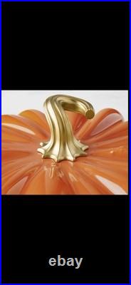 LeCreuset NEWEnameledCastIronPumpkinBraiserPersimmonColor2.6Qt