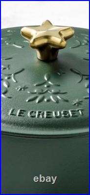 Le CreusetNew4.5QtNoel Xmas TreeDutch Oven Foret Green Exclusive