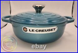 Le Creuset #24 3.5-qt ECI Signature Sauteuse? Retired Color Caribbean? NIB