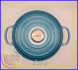 Le Creuset #24 3.5-qt ECI Signature Sauteuse? Retired Color Caribbean? NIB