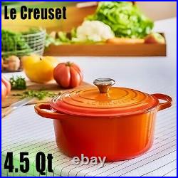 Le Creuset 4.5 QT Enameled Cast Iron Signature Round Dutch Oven Brand New