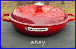 Le Creuset Cast Iron 32 5 Qt. Signature Braiser with Stainless Steel Knob Cerise