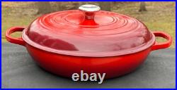 Le Creuset Cast Iron 32 5 Qt. Signature Braiser with Stainless Steel Knob Cerise