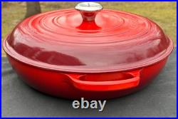 Le Creuset Cast Iron 32 5 Qt. Signature Braiser with Stainless Steel Knob Cerise