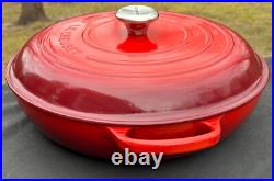 Le Creuset Cast Iron 32 5 Qt. Signature Braiser with Stainless Steel Knob Cerise