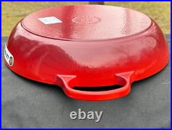 Le Creuset Cast Iron 32 5 Qt. Signature Braiser with Stainless Steel Knob Cerise