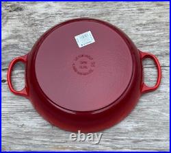 Le Creuset Cast Iron 32 5 Qt. Signature Braiser with Stainless Steel Knob Cerise