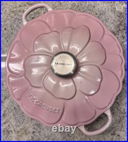 Le Creuset Enameled Cast Iron Petal Braiser, 2 1/4-Qt, New, Shell Pink Color Le Creuset Enameled Cast Iron Petal Braiser, 2 1/4-Qt, New, Shell Pink Color