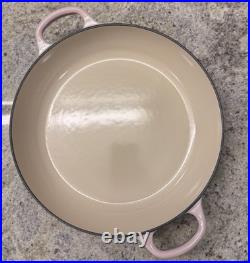 Le Creuset Enameled Cast Iron Petal Braiser, 2 1/4-Qt, New, Shell Pink Color Le Creuset Enameled Cast Iron Petal Braiser, 2 1/4-Qt, New, Shell Pink Color