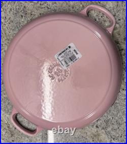Le Creuset Enameled Cast Iron Petal Braiser, 2 1/4-Qt, New, Shell Pink Color Le Creuset Enameled Cast Iron Petal Braiser, 2 1/4-Qt, New, Shell Pink Color