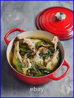 Le Creuset Enameled Cast Iron Signature Round Dutch Oven, 7.25 qt. Cerise NEW