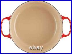 Le Creuset Enameled Cast Iron Signature Round Dutch Oven, 7.25 qt. Cerise NEW