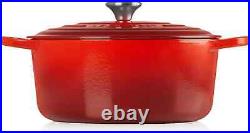 Le Creuset Enameled Cast Iron Signature Round Dutch Oven, 7.25 qt. Cerise NEW