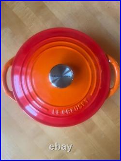 Le Creuset MADE IN FRANCE NEW IN BOX 2.75 qt Cast Iron Dutch Oven Orange