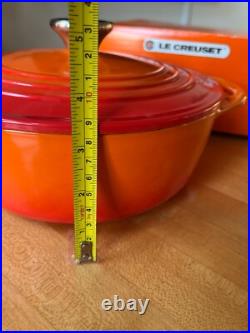 Le Creuset MADE IN FRANCE NEW IN BOX 2.75 qt Cast Iron Dutch Oven Orange