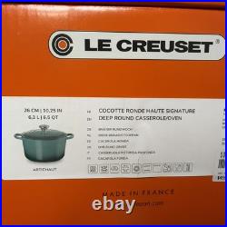 Le Creuset Signature Deep Round Dutch Oven Enameled Cast Iron 6.5qt Artichoke