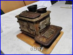 Little Eva Children's Cast Iron Toy Stove Oven Vintage Little Eva Children's Cast Iron Toy Stove Oven Vintage