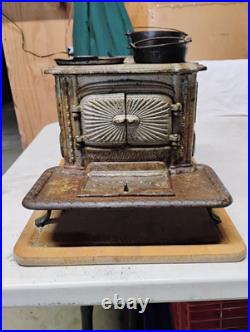 Little Eva Children's Cast Iron Toy Stove Oven Vintage Little Eva Children's Cast Iron Toy Stove Oven Vintage