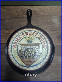 Lodge Advertiser Home Sweet Home Rare HTF Cast Iron Skillet