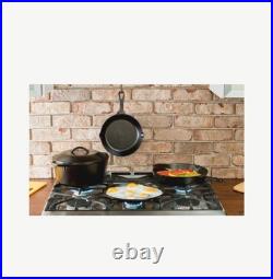 Lodge Cookware Set Black Cast Iron Round Pre-Seasoned Easy-Grip Handles 5-Piece Lodge Cookware Set Black Cast Iron Round Pre-Seasoned Easy-Grip Handles 5-Piece