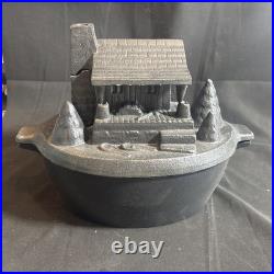 Log Cabin Stove Steamer Rustic Cast Iron Woodstove Humidifier 31-557 Decor