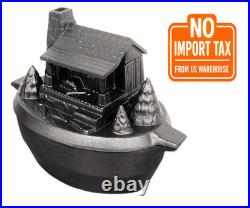 Log Cabin Stove Steamer Rustic Cast Iron Woodstove Humidifier 31-557 Decor