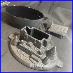 Log Cabin Stove Steamer Rustic Cast Iron Woodstove Humidifier 31-557 Decor